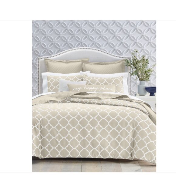 Charter Club Damask Designs Geometric Dove 2-Pc. Comforter Set, Twin, - Picture 1 of 1